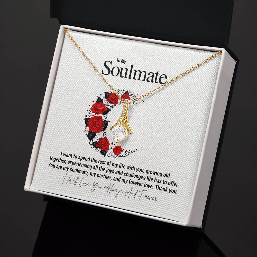 To My Soulmate...I want to spend the rest of my life with you, growing old together, experiencing all the joys and challenges life has to offer. You are my soulmate, my partner, and my forever love. Thank you. - Crimson Sparkler