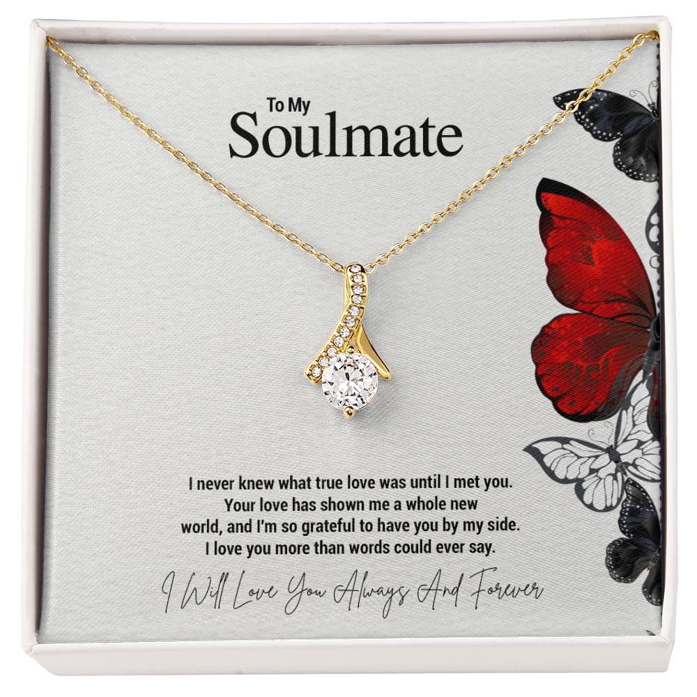 To My Soulmate...I never knew what true love was until I met you. Your love has shown me a whole new world, and I'm so grateful to have you by my side. I love you more than words could ever say. - Crimson Sparkler