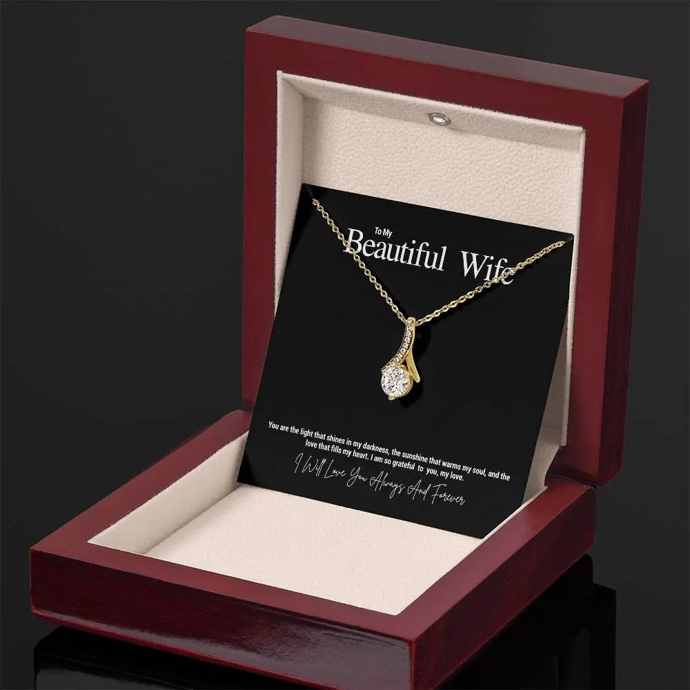 To My Beautiful Wife...You are the light that shines in my darkness, the sunshine that warms my soul, and the love that fills my heart. I am so grateful to you, my love. ShineOn Fulfillment