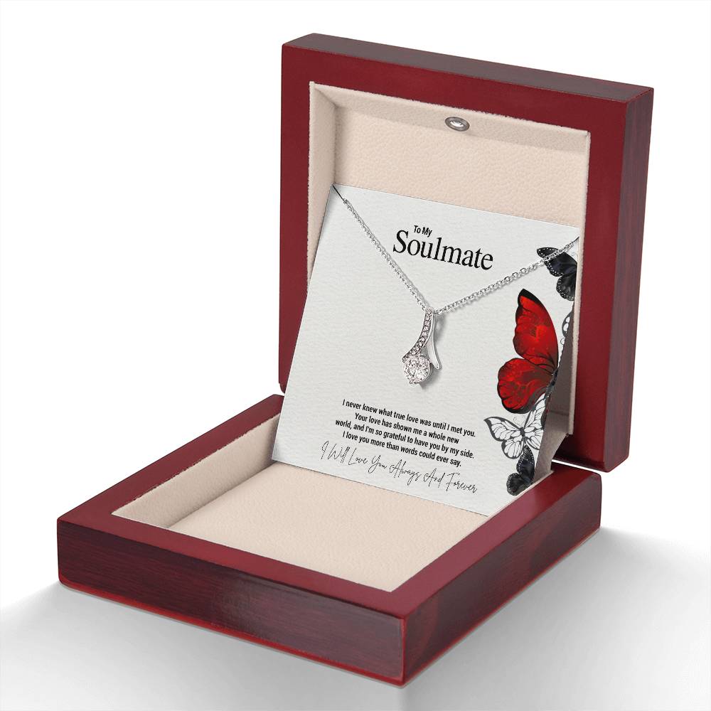 To My Soulmate...I never knew what true love was until I met you. Your love has shown me a whole new world, and I'm so grateful to have you by my side. I love you more than words could ever say. - Crimson Sparkler